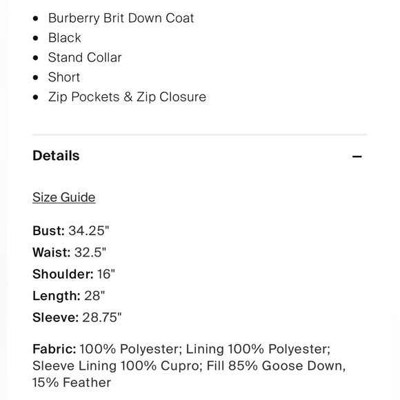 Burberry Brit Down Coat - Picture 4 of 4